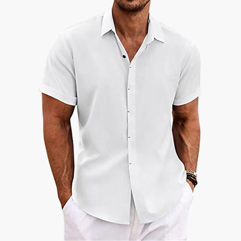 Camicia in lino a maniche corte MIAMI