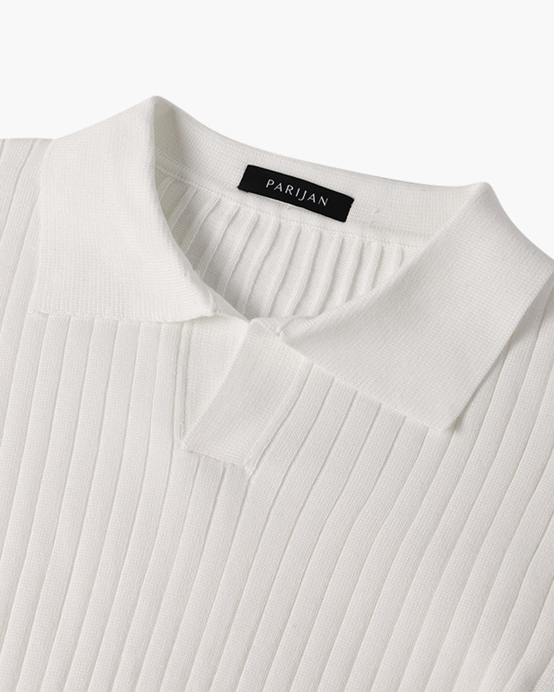 Polo SUWON con scollo a V